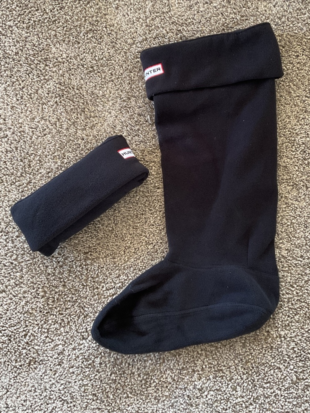 Hunter Boot Fleece Liner Inserts Size Large 8-10 Black